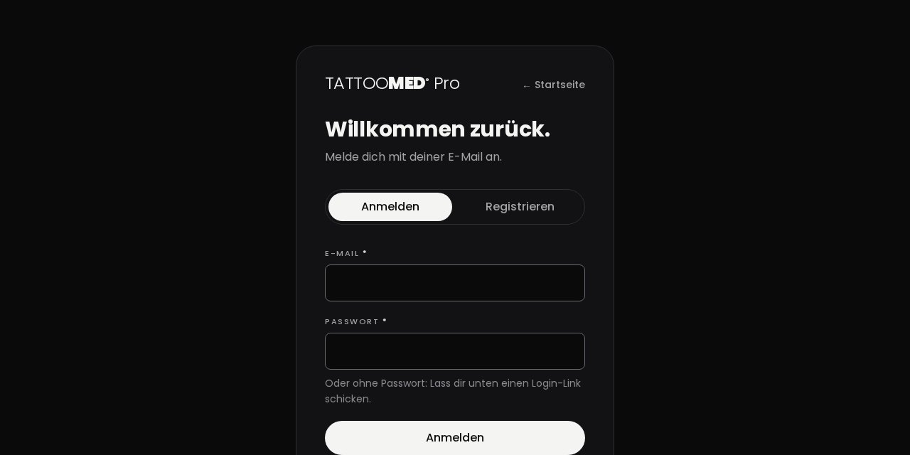 Anmeldung und Registrierung